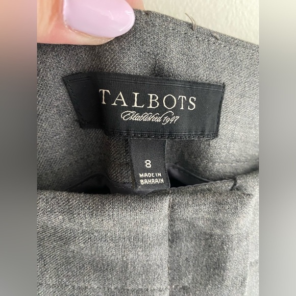 Talbots Heritage Wide Leg Dress Pants Gray Size 8 Women's Business Office Formal - Picture 2 of 5